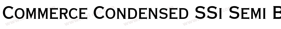 Commerce Condensed SSi Semi Bold Condensed Italic字体转换